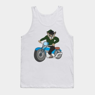 Сat on a motorcycle Tank Top